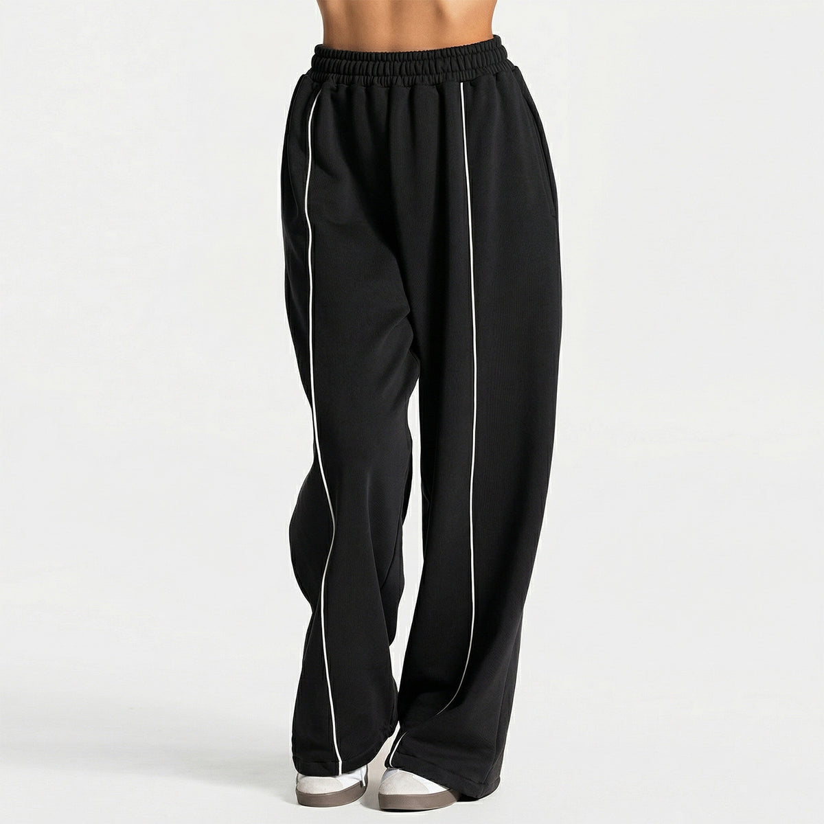 Women's Silk Blend Flared Yoga Pants High-Stretch Wide-Leg