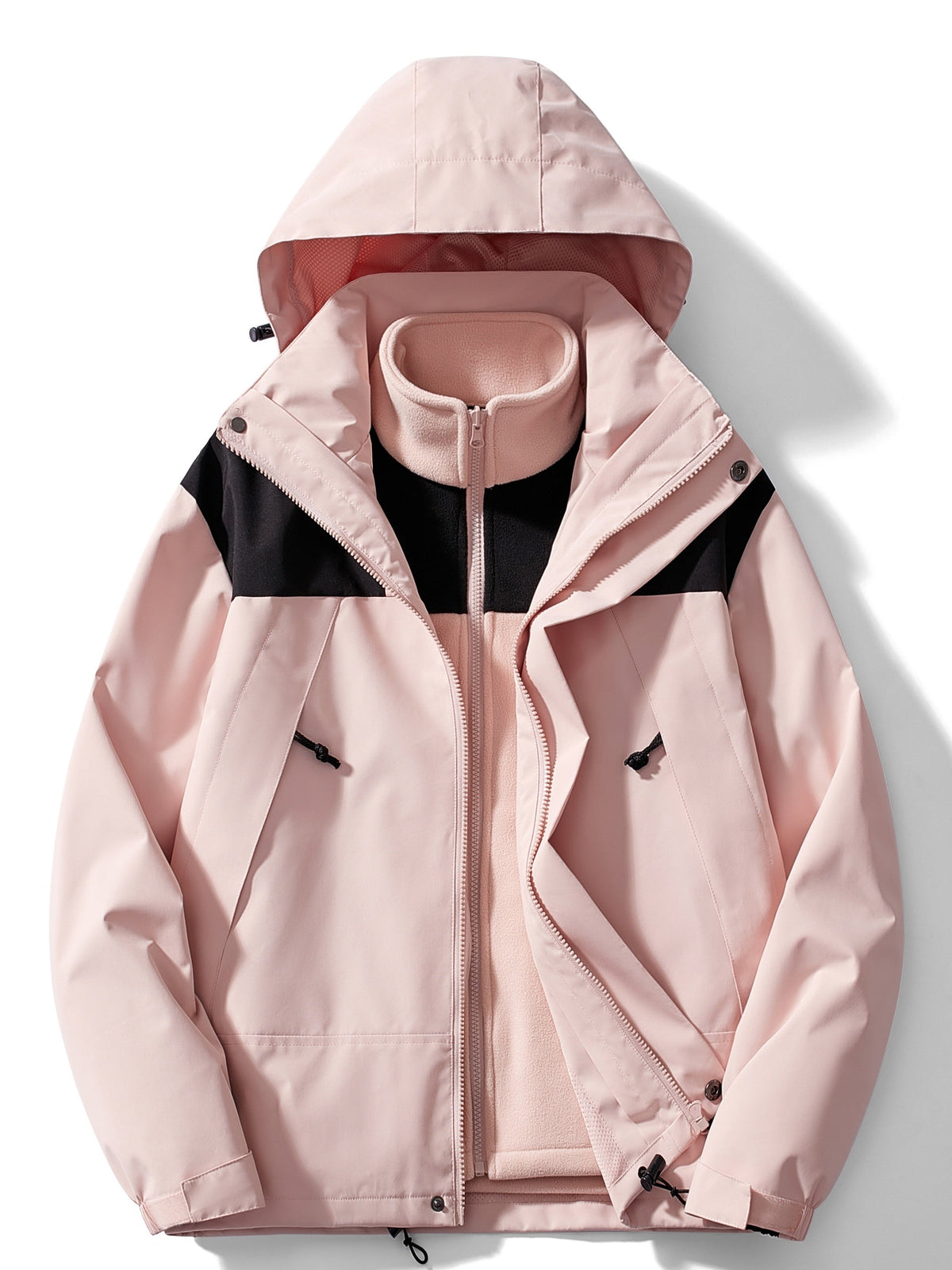 Women's 3-in-1 Fleece Winter Jacket – Waterproof Hooded Coat