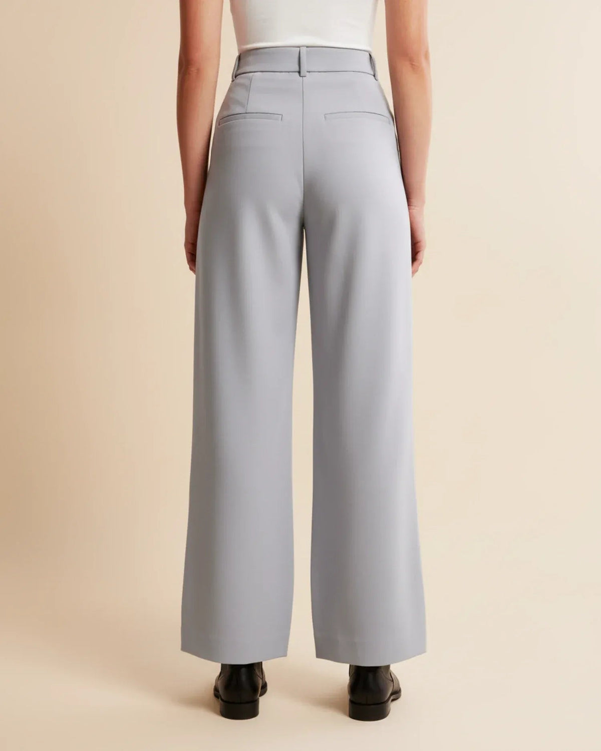 Women's Wide Leg Trousers – Pleated High-Waist Tailored
