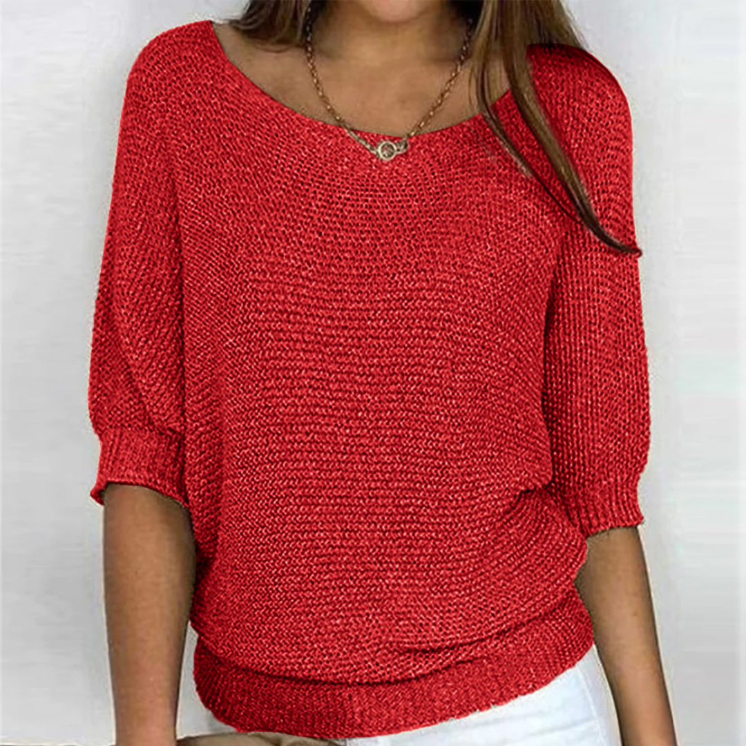 Women's Batwing Knit Jumper - Boat Neck