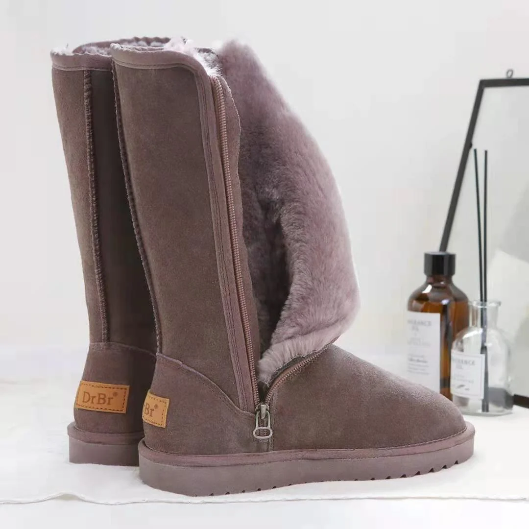 Women's Knee-High Snow Boots – Waterproof Faux Fur Lined Winter Boots