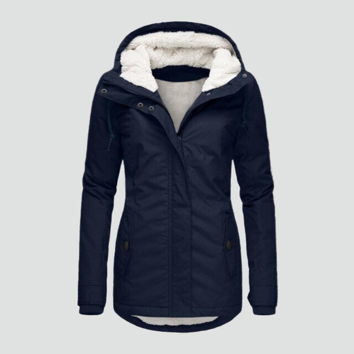 Women's Fleece-Lined Hooded Parka – Sherpa Winter Jacket