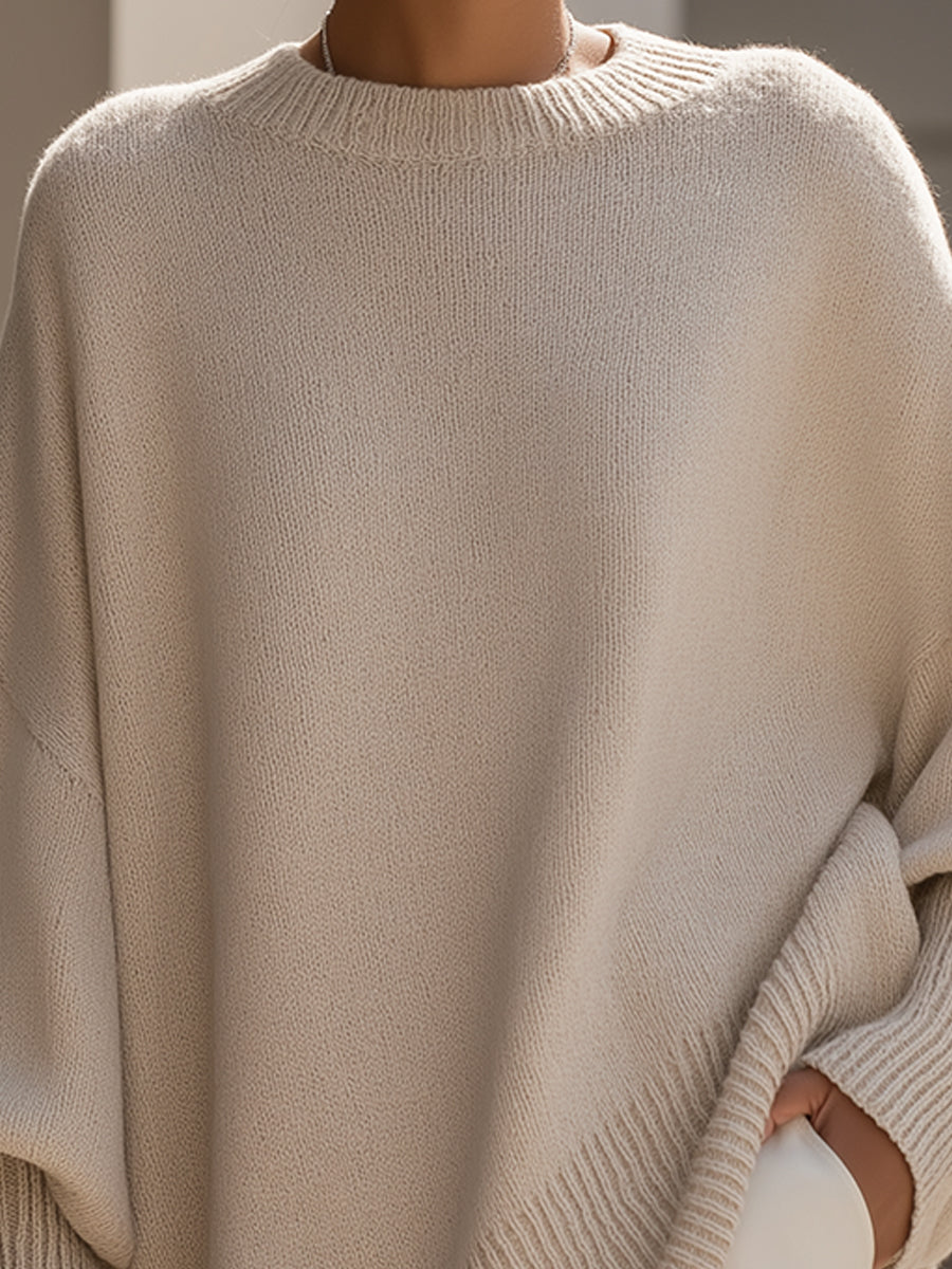 Women's Oversized Asymmetric Hem Jumper