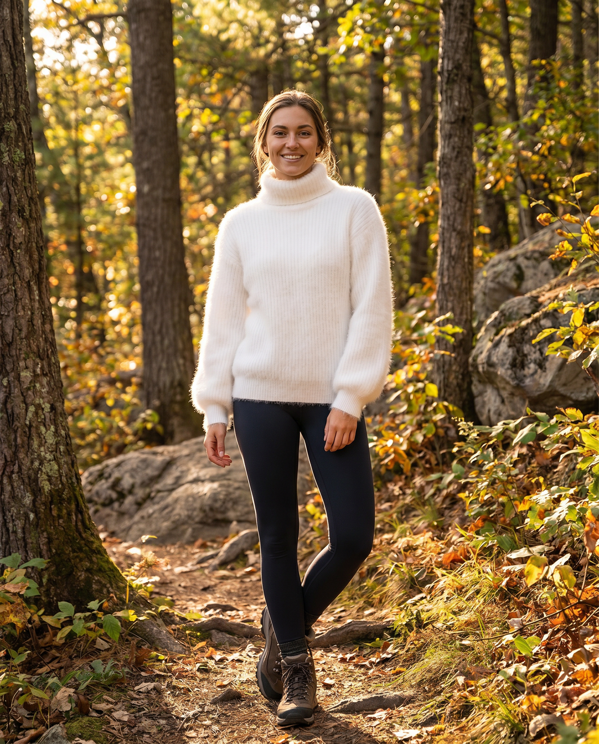 Women's Chunky Knit Jumper – Turtleneck Oversized Pullover