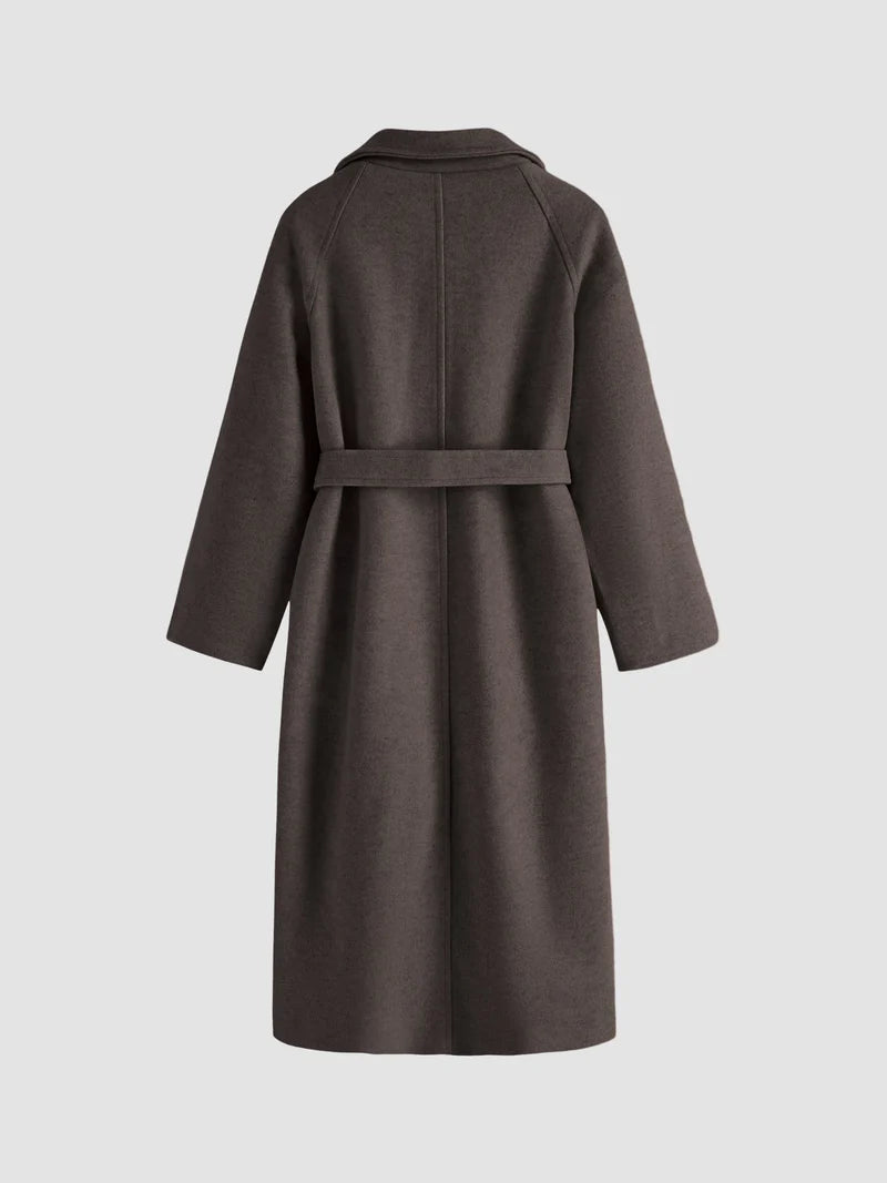 Women's Wool-Blend Belted Coat – Longline