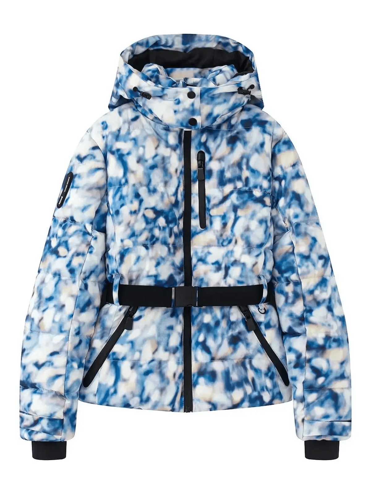 Women's Belted Puffer Ski Jacket – Insulated Winter Coat
