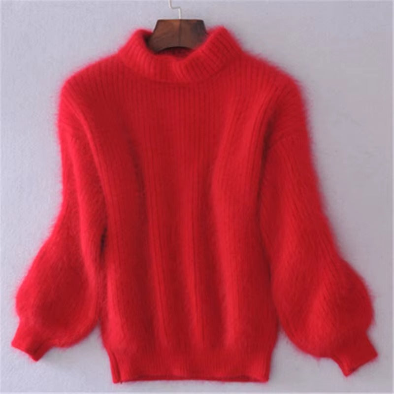 Women's Chunky Knit Jumper – Turtleneck Oversized Pullover