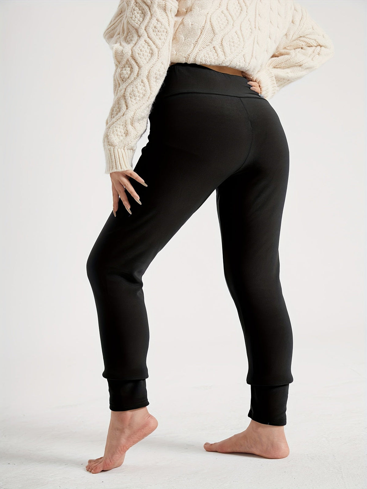 Women's Fleece-Lined Leggings – High-Waist Thermal Winter Leggings