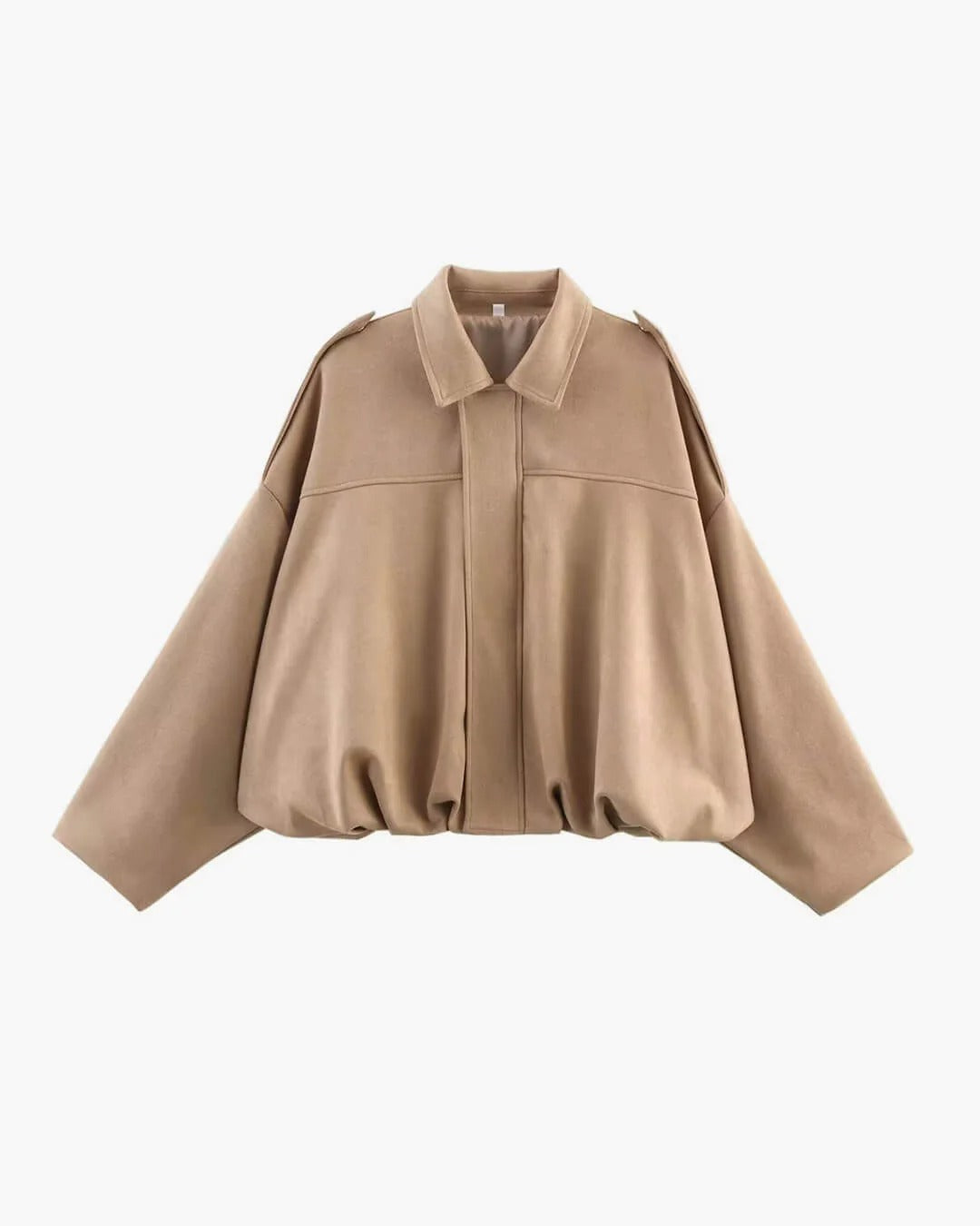 Women's Faux Suede Bomber Jacket – Collar Cropped Zip Jacket
