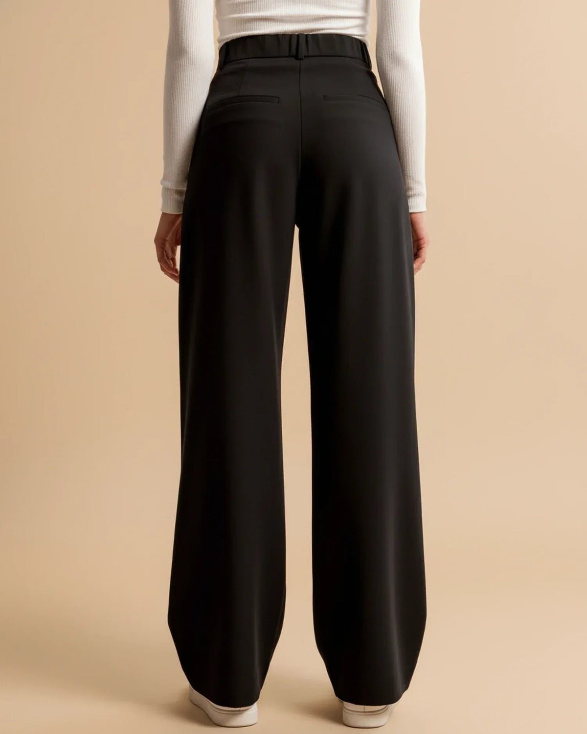 Women's Wide Leg Trousers – Pleated High-Waist Tailored