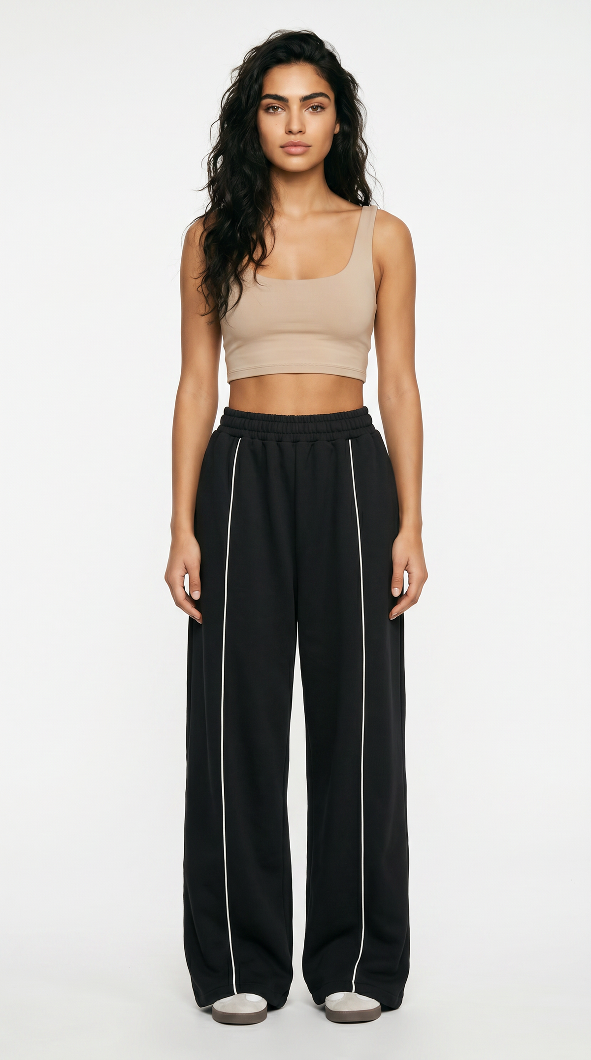 Women's Silk Blend Flared Yoga Pants High-Stretch Wide-Leg