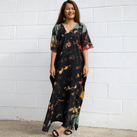 Black background color tie dye ZS1657-21