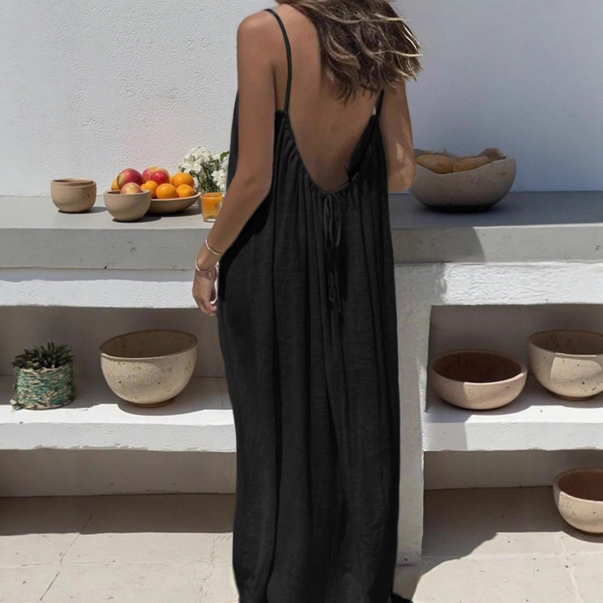 Women's Summer Maxi Dress – Spaghetti Strap Beach & Holiday Dress