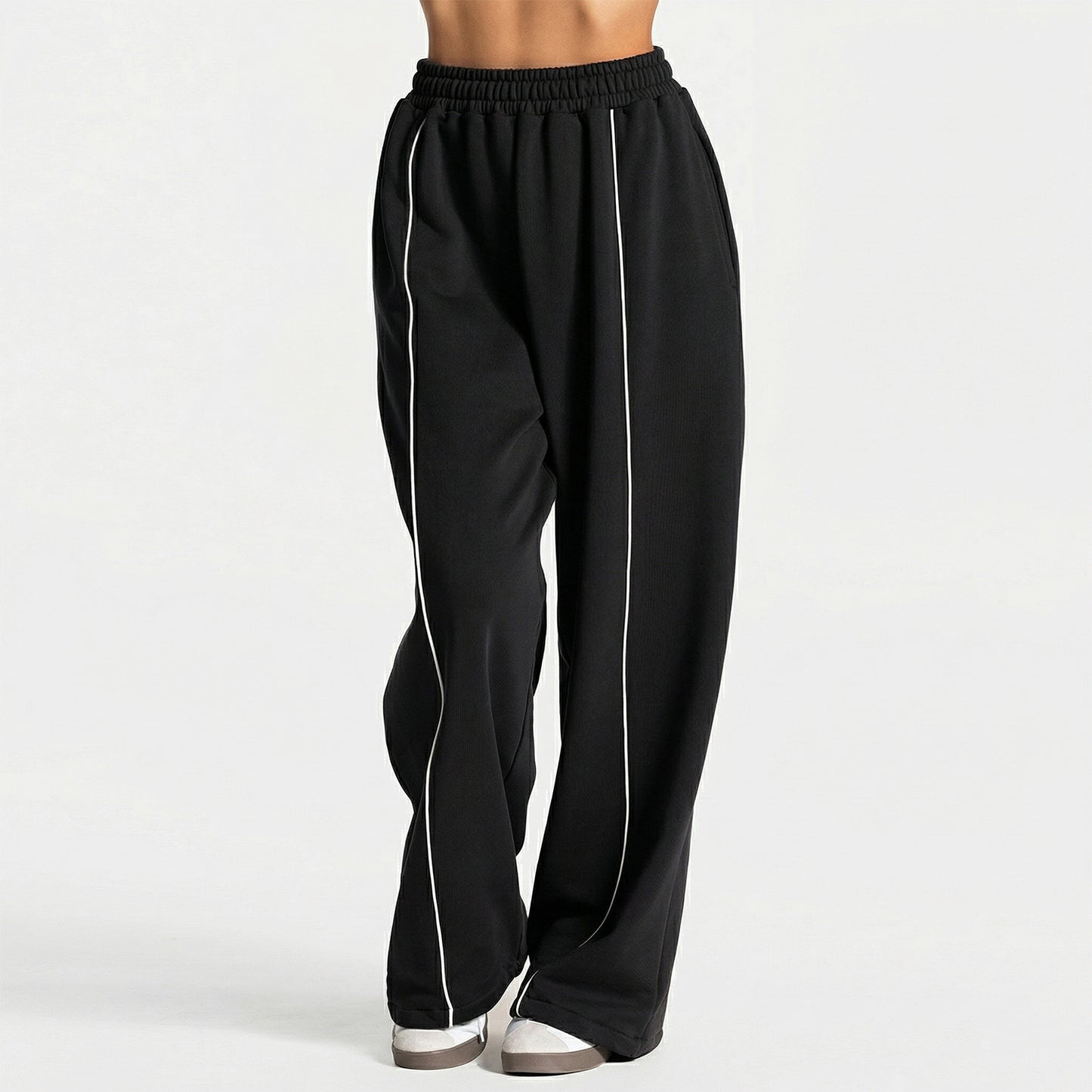 Women's Silk Blend Flared Yoga Pants High-Stretch Wide-Leg