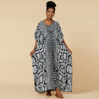 Black White Snake Print
