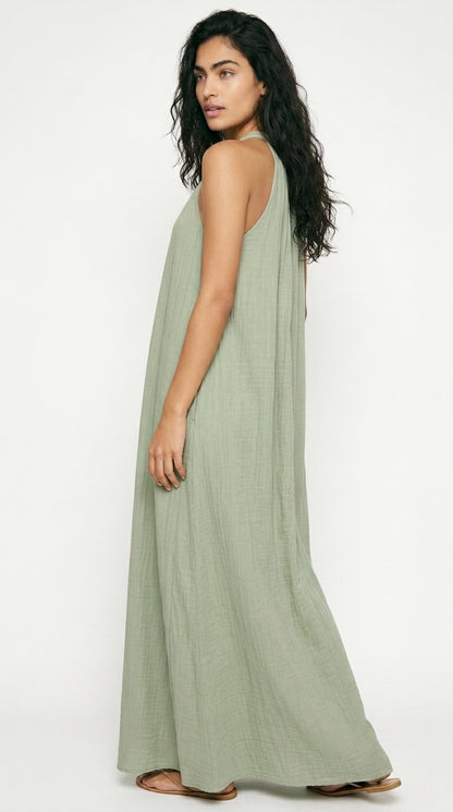 Halter Neck Maxi Dress Loose Fit Sleeveless Summer Dress