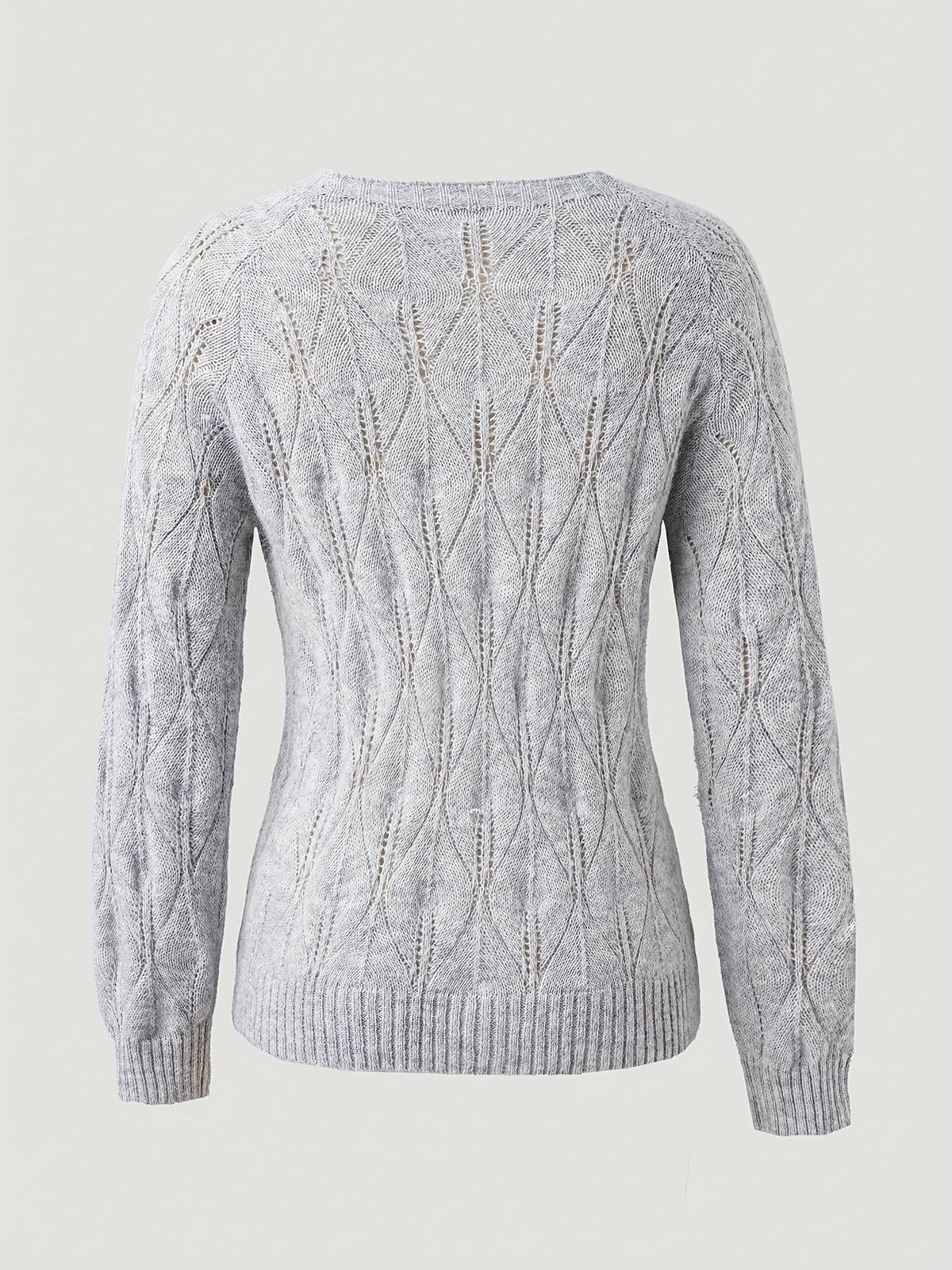 Women's Faux Mink Knit Cardigan – Pearl Button V-Front