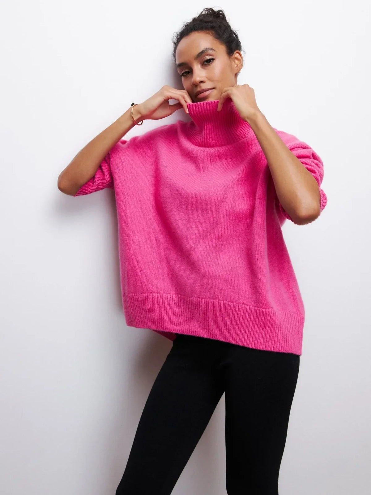 Women's Roll Neck Jumper – Chunky Knit
