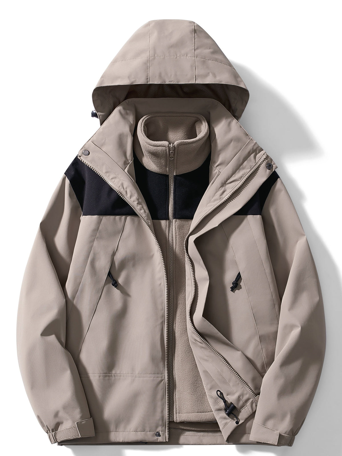 Women's 3-in-1 Fleece Winter Jacket – Waterproof Hooded Coat