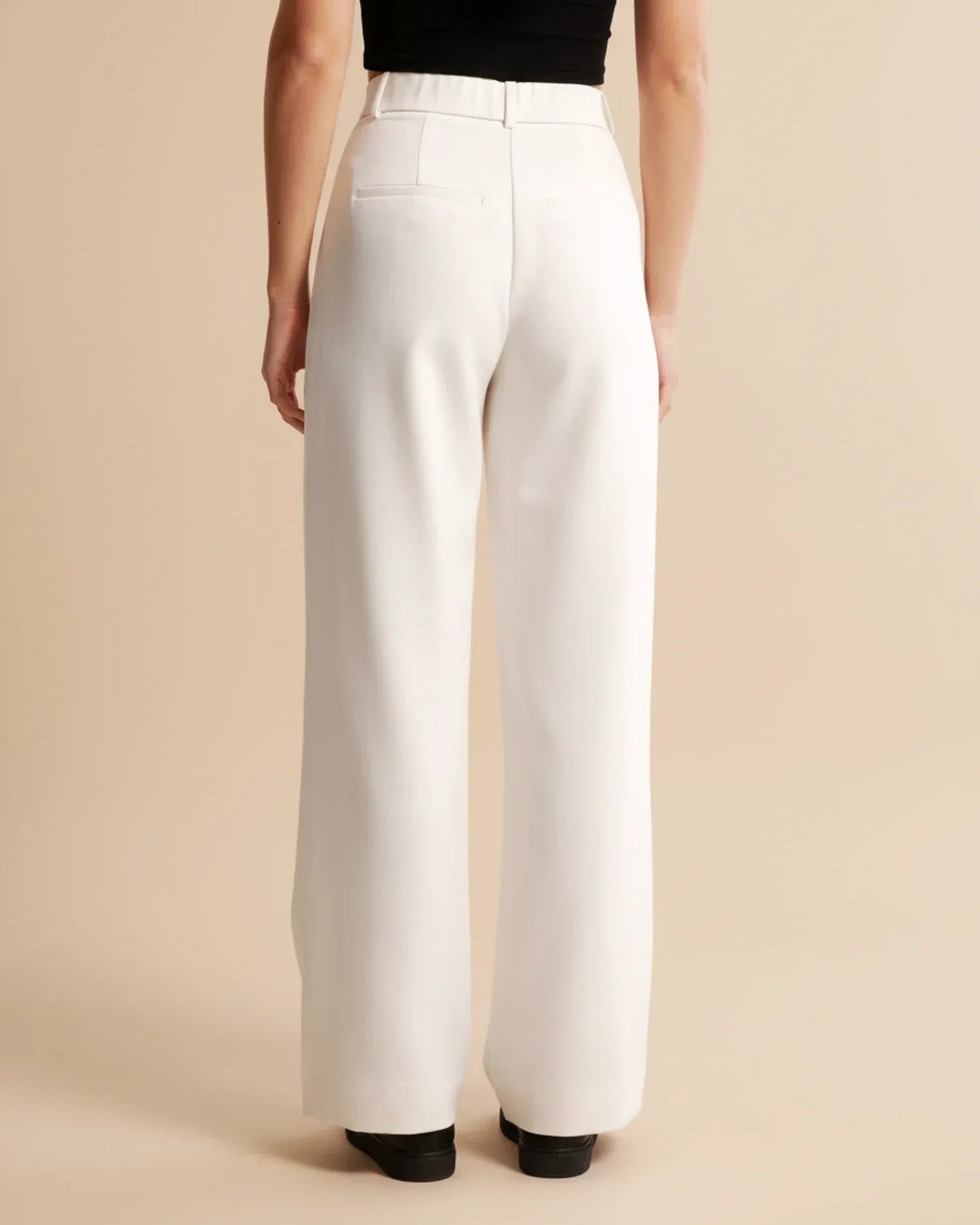 Women's Wide Leg Trousers – Pleated High-Waist Tailored