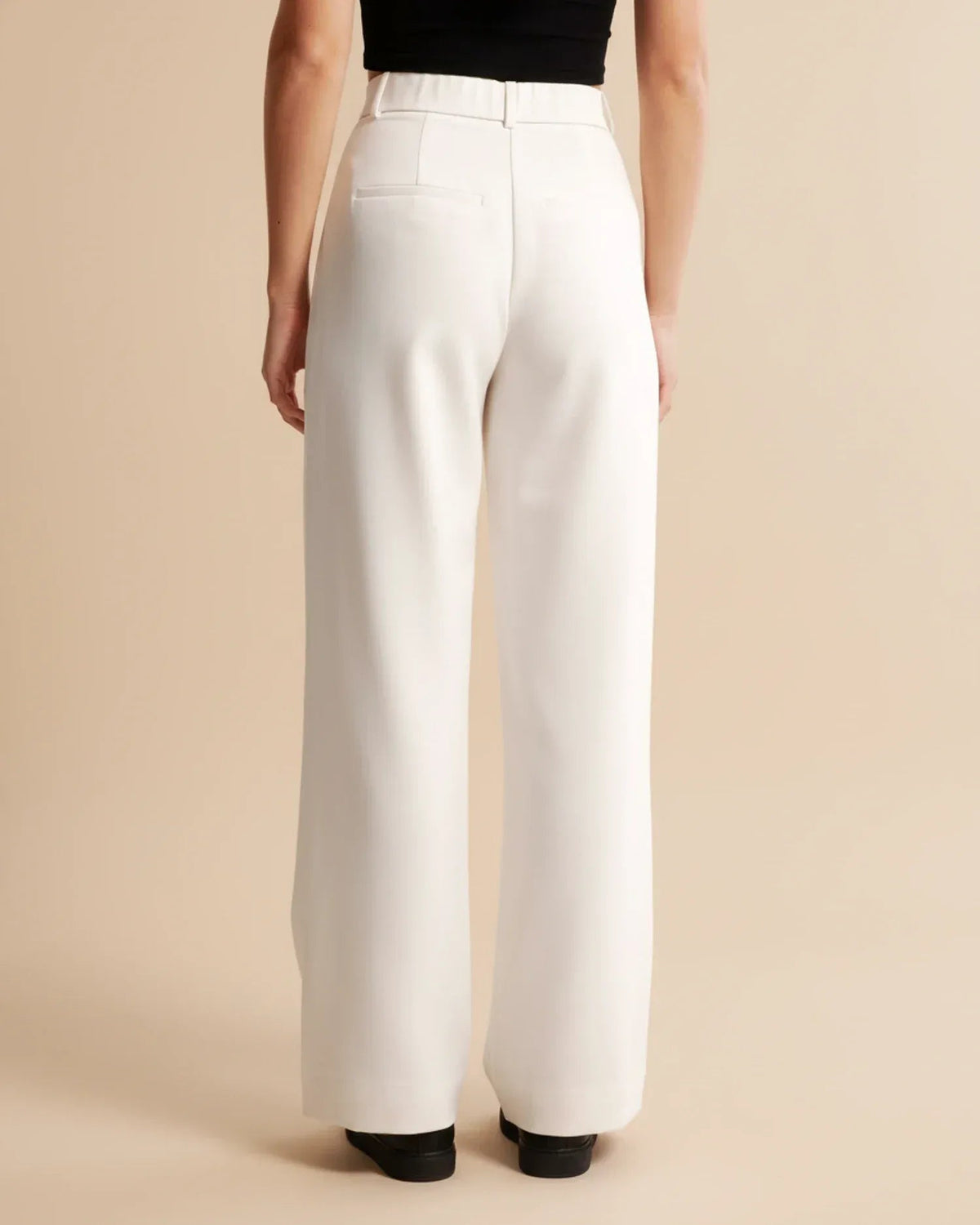 Women's Wide Leg Trousers – Pleated High-Waist Tailored