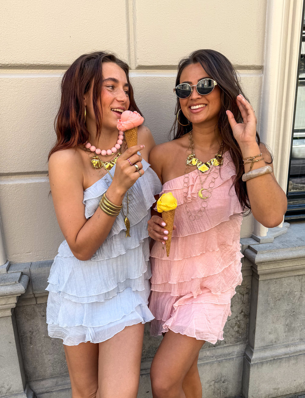 Women's Tiered Ruffle Mini Dress – Strappy Summer Party