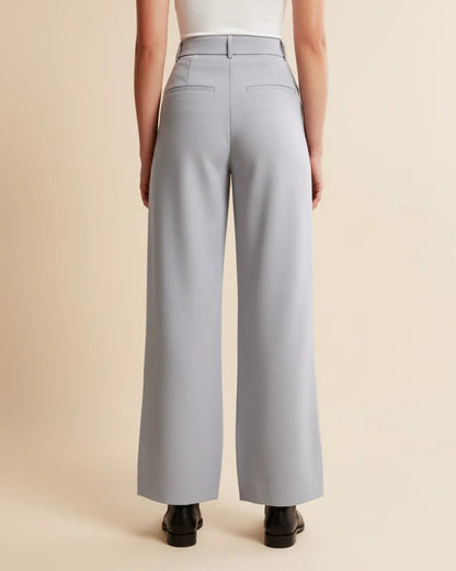 Women's Wide Leg Trousers – Pleated High-Waist Tailored
