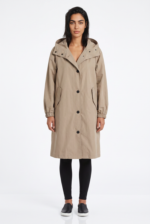 Women's Hooded Longline Mac – Oversized Fit