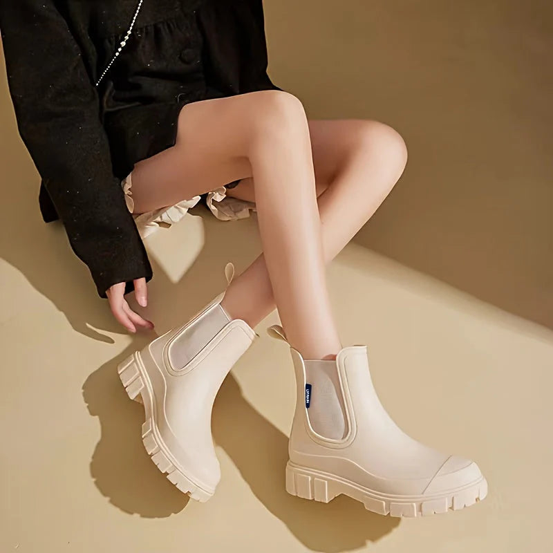 Women's Waterproof Chelsea Boots – Chunky Non-Slip Sole