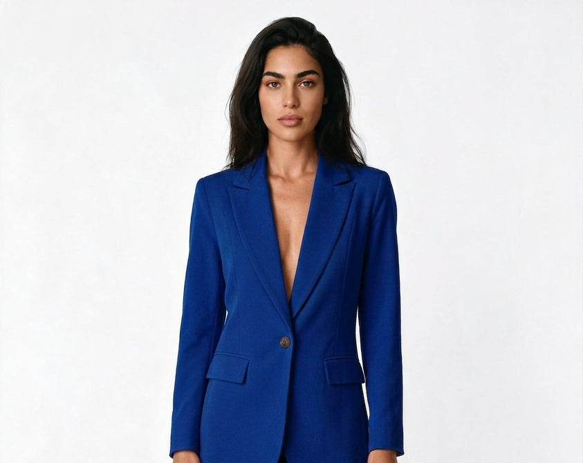 Women's Tailored Blazer – Single Breasted Notch Lapel Blazer Jacket