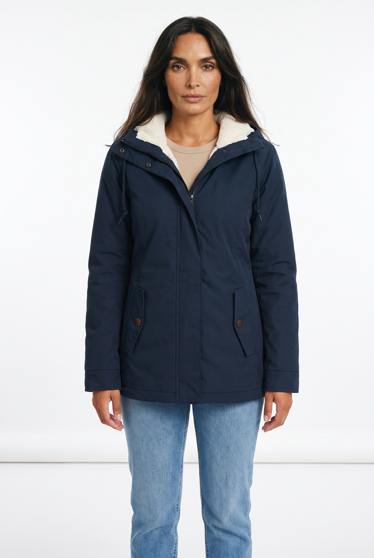 Women's Fleece-Lined Hooded Parka – Sherpa Winter Jacket