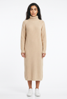 Women's Roll Neck Jumper Dress – Long Sleeve Knitted Midi