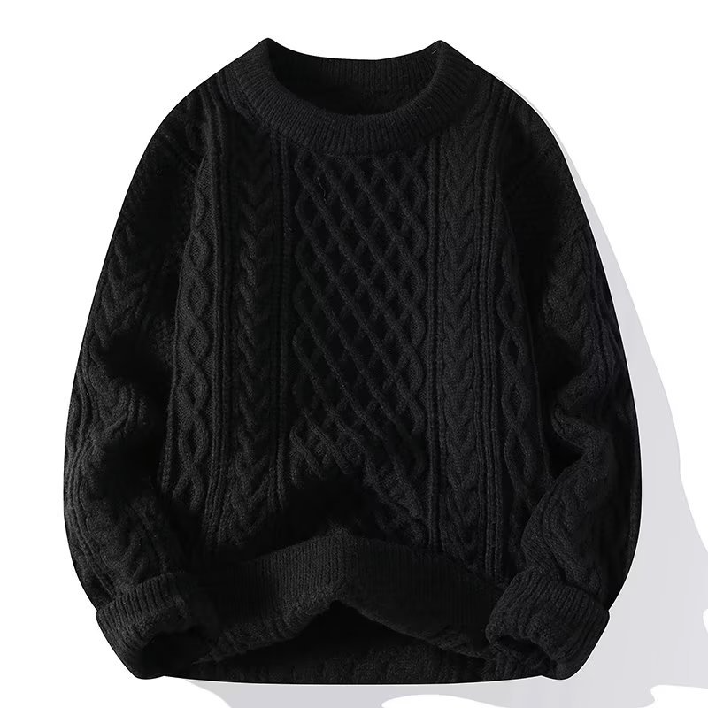 Women's Cable Knit Jumper – Ribbed Crew Neck
