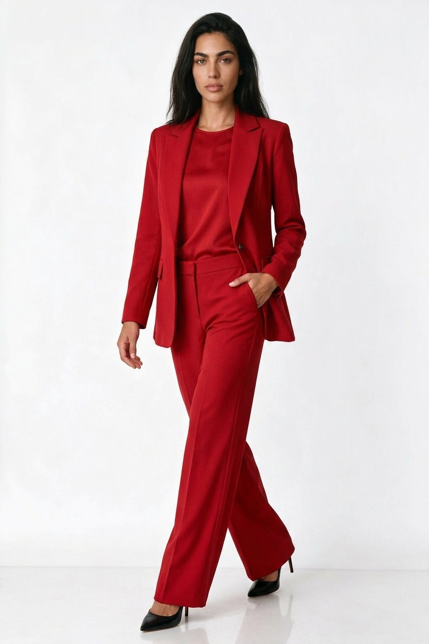 Women's Tailored Blazer – Single Breasted Notch Lapel Blazer Jacket