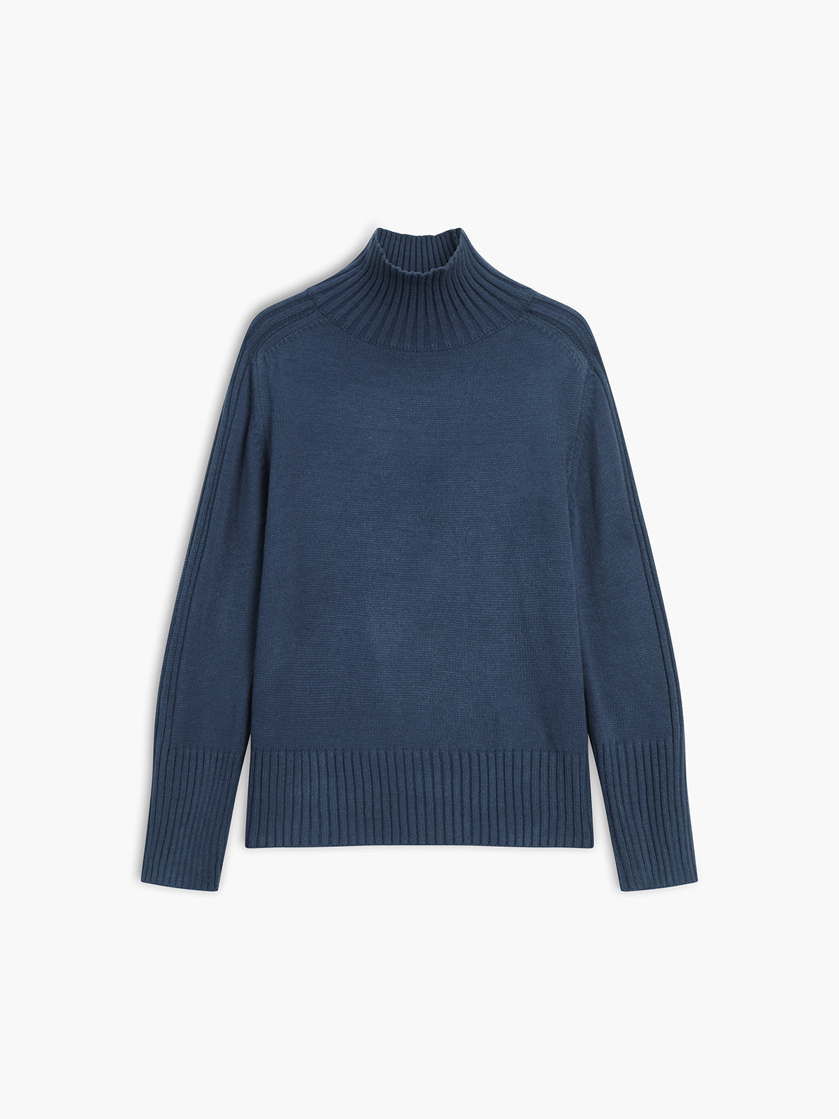 Women's Ribbed Mock Neck Jumper – Relaxed Knit
