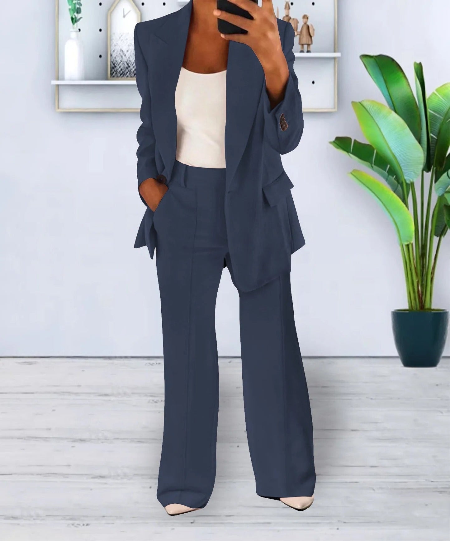 Blazer and Trousers Co Ord Set Women | Wide Leg Trouser Suit