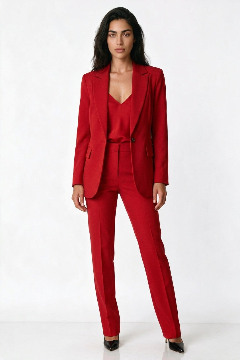 Women's Tailored Blazer – Single Breasted Notch Lapel Blazer Jacket