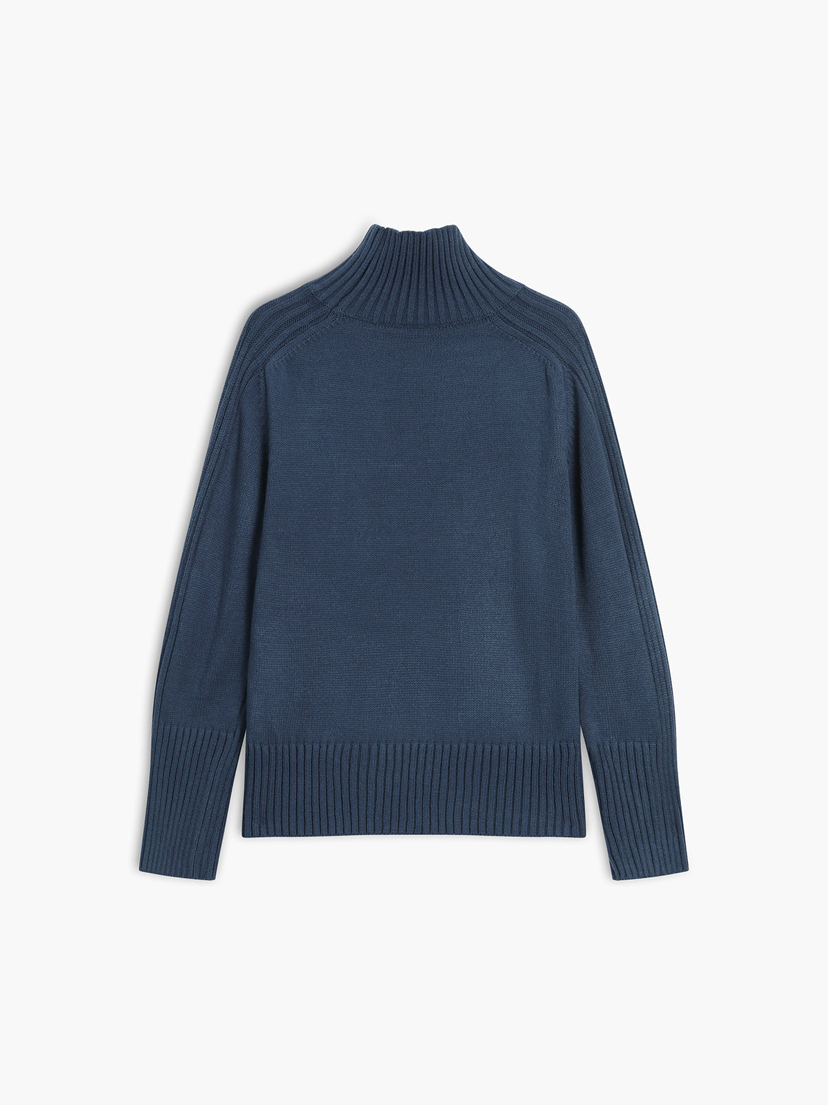 Women's Ribbed Mock Neck Jumper – Relaxed Knit