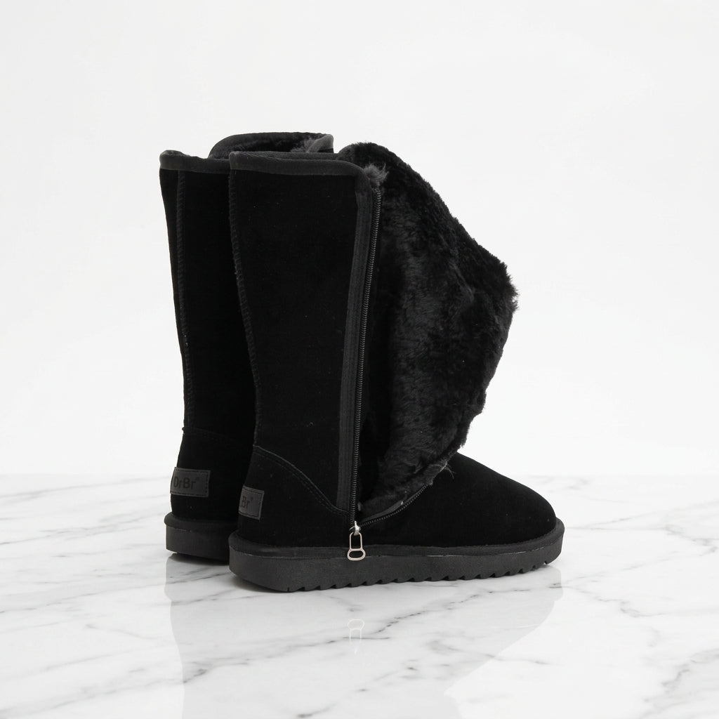 Women's Knee-High Snow Boots – Waterproof Faux Fur Lined Winter Boots