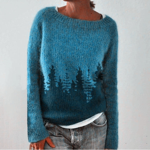 Women's Fair Isle Knit Jumper – Boat Neck Colourwork Sweater