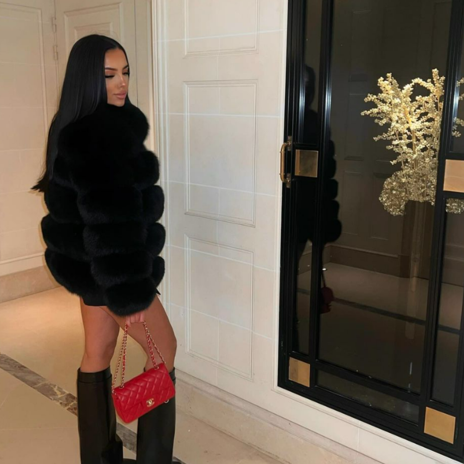Women's Faux Fur Jacket – Cropped Statement Coat