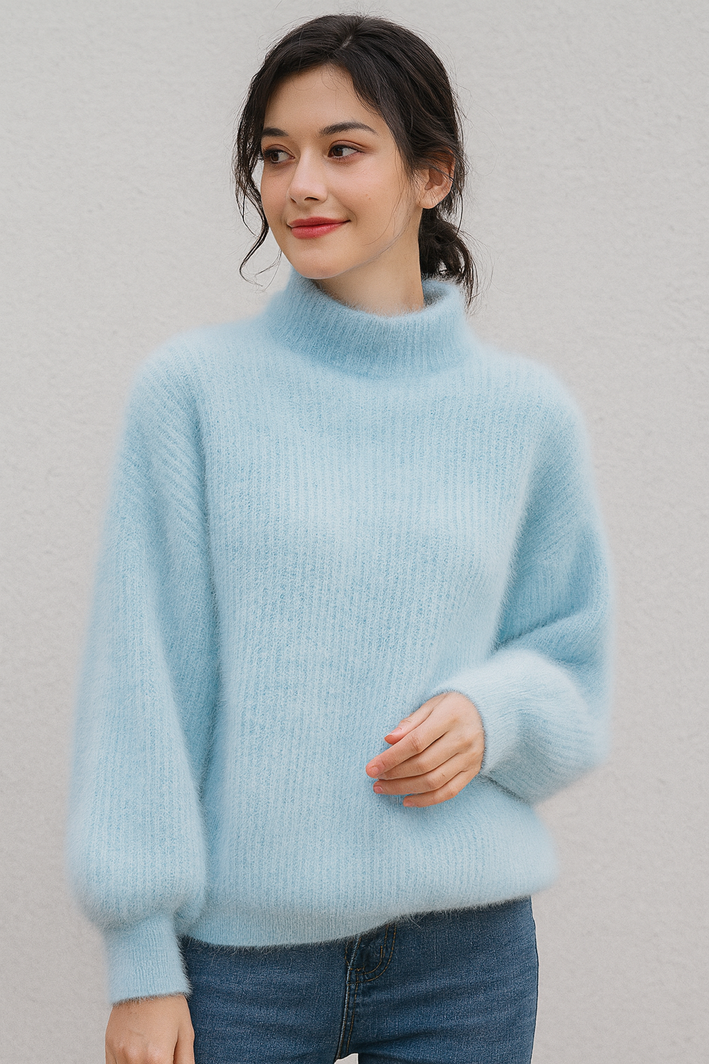 Women's Chunky Knit Jumper – Turtleneck Oversized Pullover