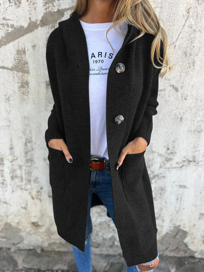 Women's Longline Knit Cardigan with Pockets