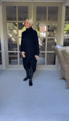 Women's Roll Neck Asymmetric Jumper Dress