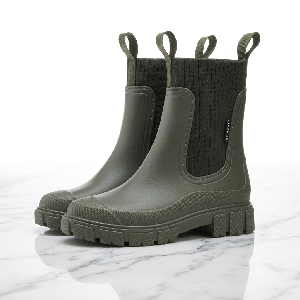 Women's Chunky Chelsea Boots – Ribbed-Knit Ankle Boots