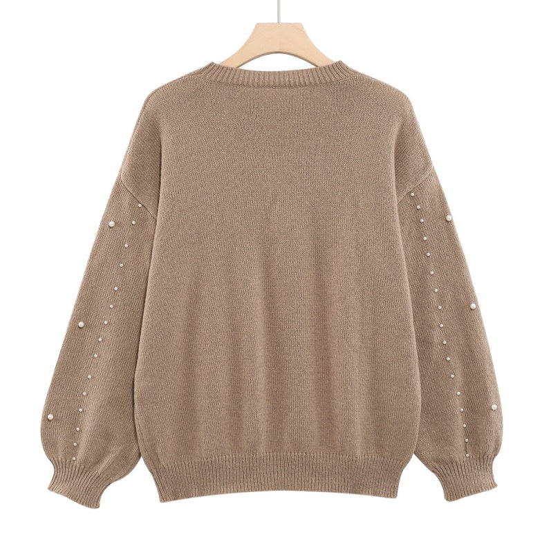 Women's Pearl Jumper – Balloon Sleeve Knit