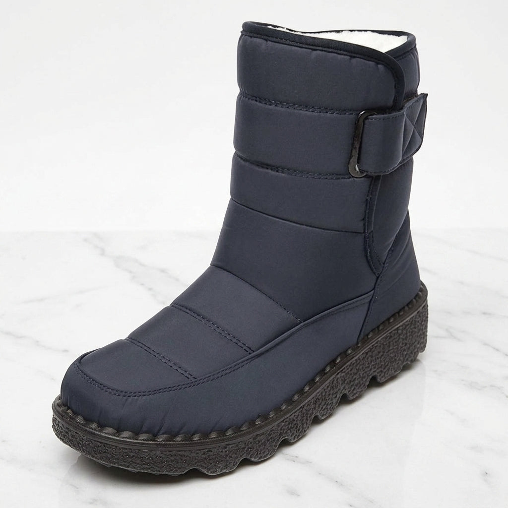 Women's Waterproof Quilted Snow Boots – Fur-Lined Non-Slip