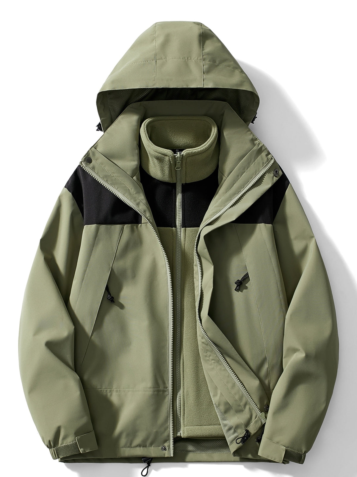 Women's 3-in-1 Fleece Winter Jacket – Waterproof Hooded Coat