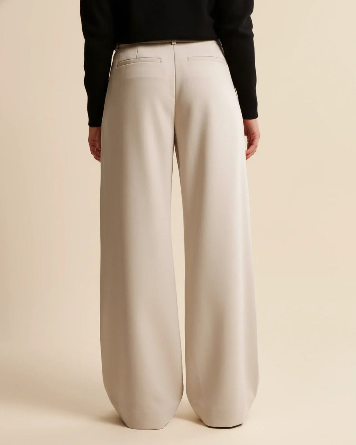 Women's Wide Leg Trousers – Pleated High-Waist Tailored