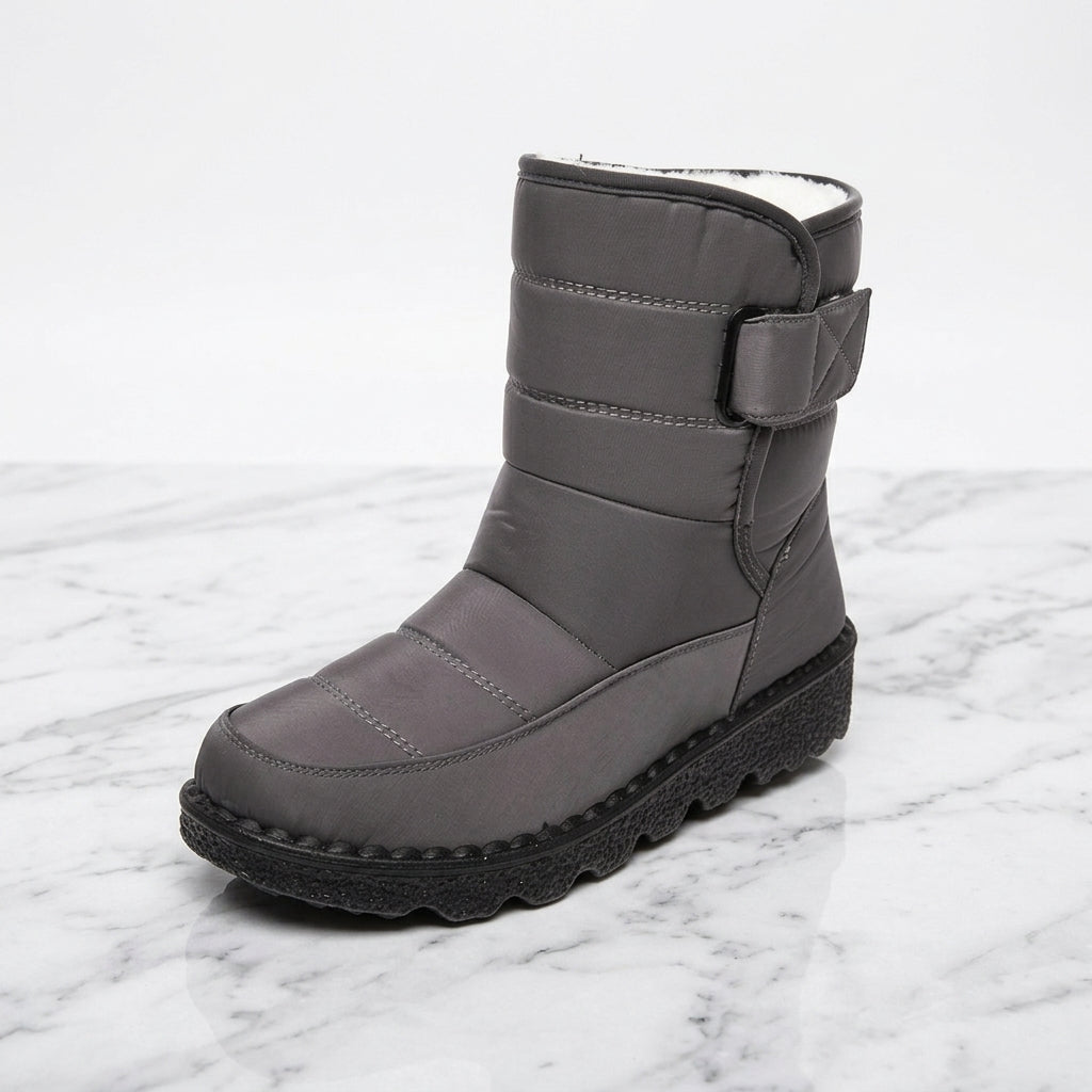 Women's Waterproof Quilted Snow Boots – Fur-Lined Non-Slip